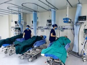 Electric Hospital Transport Bed
